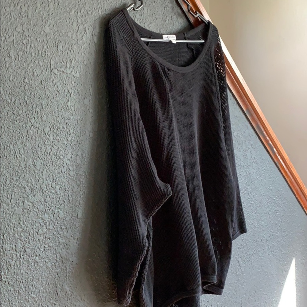 James Perse Mesh Knit Raglan Top - Picture 5 of 5